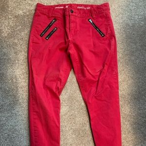Gap size 8 red skinny jeans